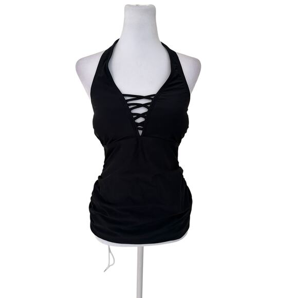 Cupshe Other - Cupshe Women's Black Halter Tankini Top Size S - NWT